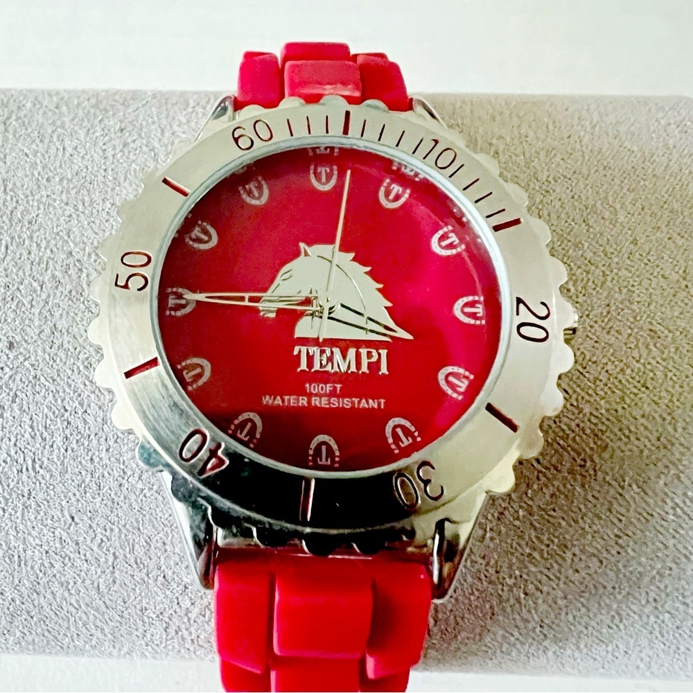 Tempi Red stainless Steel watch